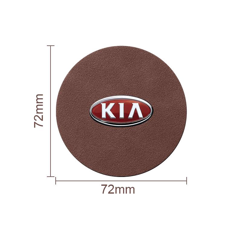 1/2pcs Leather Car Water Coaster Non-Slip Mat Car Bottle Holder Insert Pad For KIA Ceed Rio Sportage R K2 K3 K4 K5 K6 K7 K8 Soul Opeima Ceed Sorento