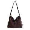 Simple suede bag women's large capacity 2025 autumn new casual shoulder messenger commuter tote bag backpack