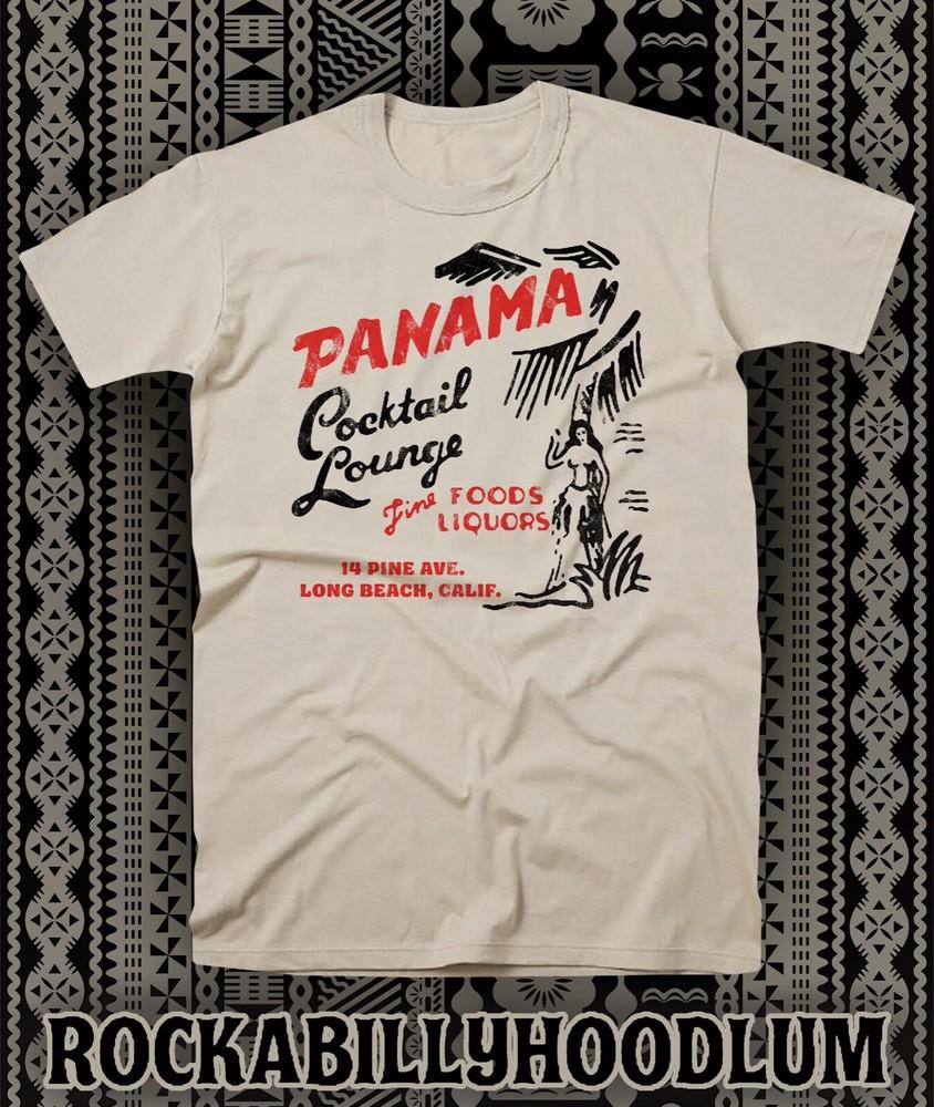 Retro Tiki T Shirt 100% Cotton Bar Mug Restaurant The Panama Cocktail Lounge  Unisex T-Shirt XL