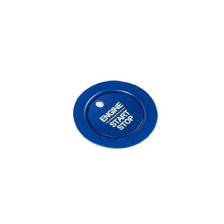 Blue Aluminum Alloy One-Click Startup Cover Trim 1PCS For Ford Edge 2015-