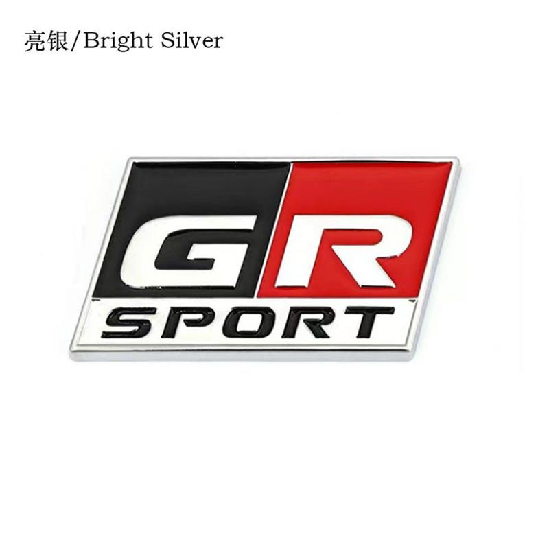 yscr3 3D Metal Car Sticker GR Sport Logo Emblem Badge Decals for Toyota HV YARiS RZ RC RS C-HR Corolla Prius Harrier Camry Tacoma rav4