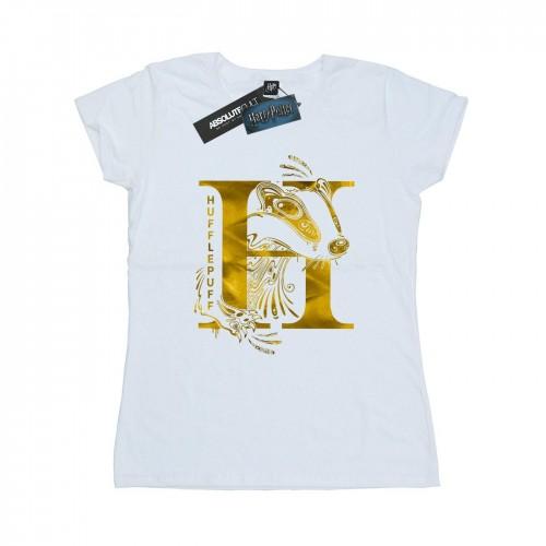 Harry Potter Womens/Ladies Hufflepuff Badger Cotton T-Shirt