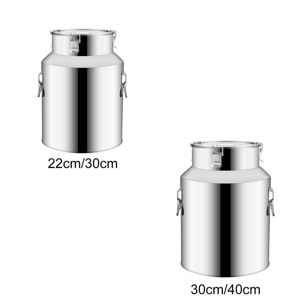 Coffee Canister Stainless Steel Barrel Milk Transport Container Sealed Bean Cereal