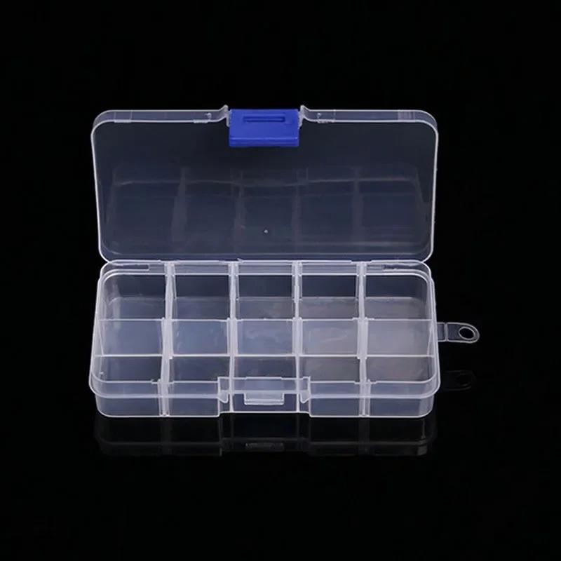 10/15/24/36 Grids  Adjustable Compartment Plastic Storage Box Jewelry Earring Bead Screw Holder Case Display Organizer Container