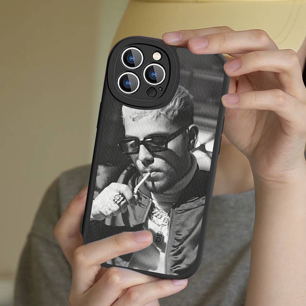 Rapper PLK Chambre 140 Phone Case Leather For IPhone 16 15 14 13 12 11 Pro Max Plus Matte Cover