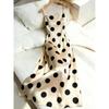 Elegant Satin Polka Dot Wrap Waist Maxi Slip Dress Women Date Outfit