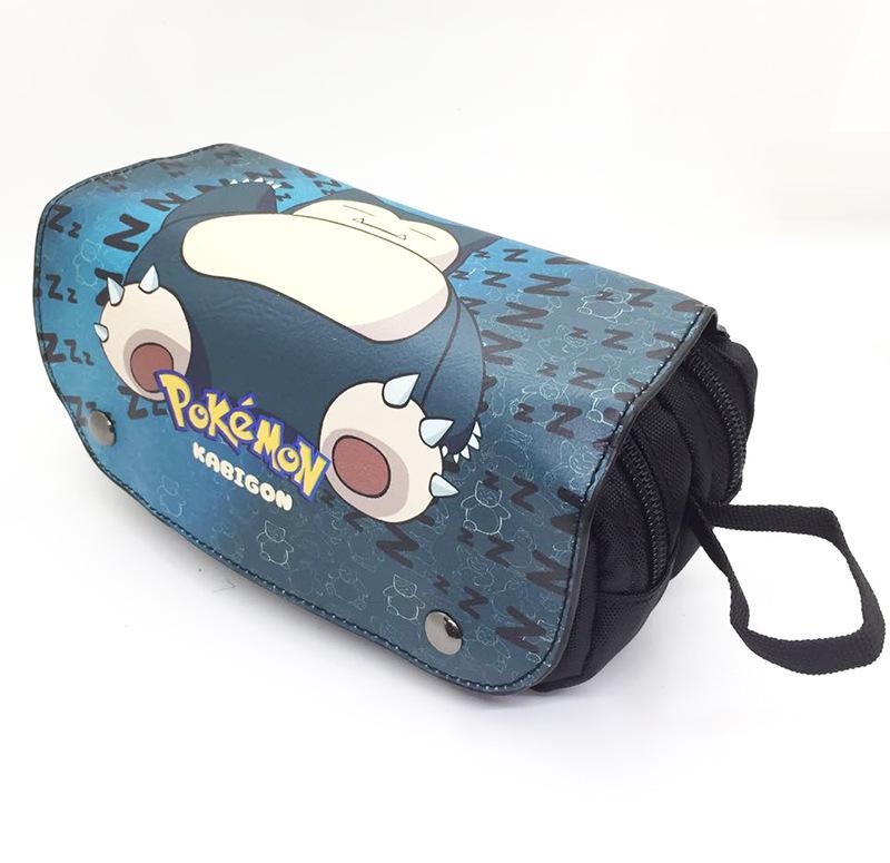 Large Capacity Pokémon Pencil Case for Students - Cartoon Anime Design