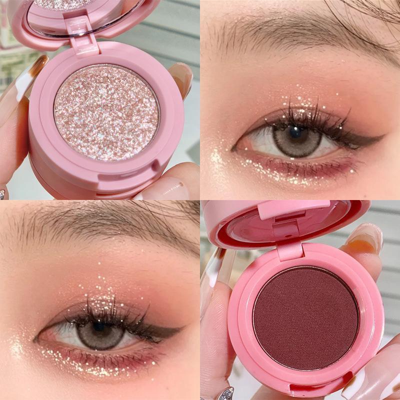 4 In 1 Matte Highlighter Blush Palette Pearly Blush Shiny Silkworm Lidschatten Shimme Brighten Face Contour Powder Makeup Palette ZH