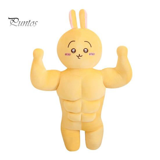 Plush Toy Soft PP Cotton Filling Cartoon Muscle Doll Gingerbread Design Stuffed Holiday Home Decoration Mat