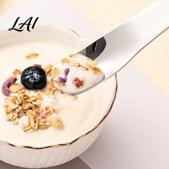 Deep Bowl Dessert Spoons Stainless Steel Spoon Long Handle Ice Cream Scoop for Yogurt Cake Coffee Dishwasher Safe Mirror Polished Kitchen
