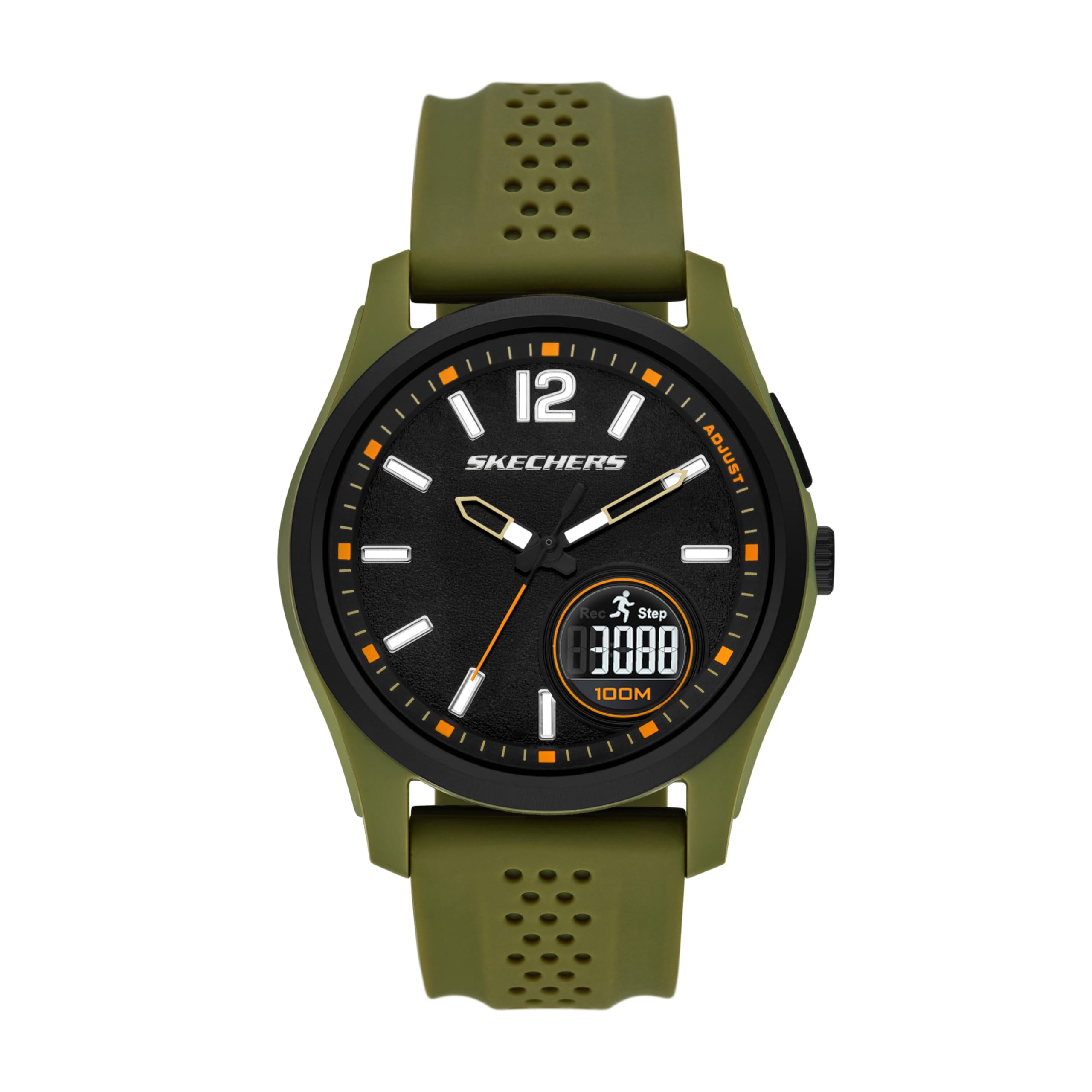 Skechers Silicone Watch SR5270 Men s Analog-Digital зелёный