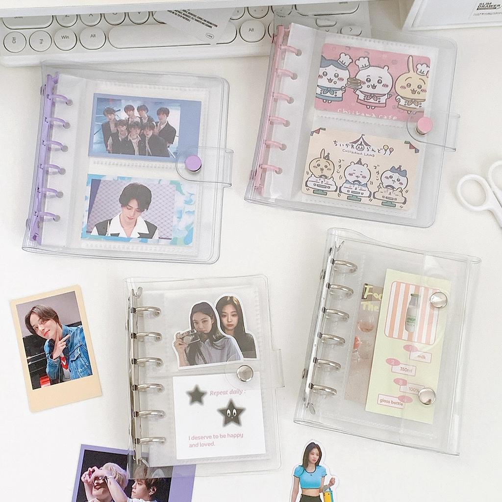 Wide A7 Loose Leaf DIY Document Bag Binder PVC Storage Pocards Collect Book Diary Agenda Planner DIY Cover Album