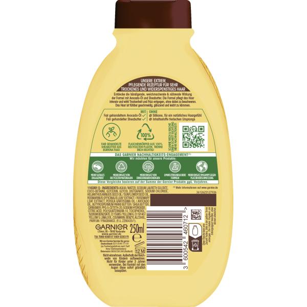Garnier Avocado Oil Shea Butter Nourishing Shampoo 250ml