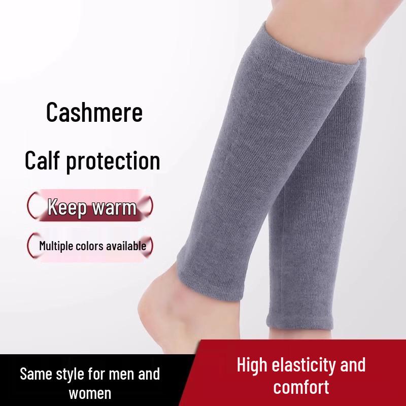 Unisex Cashmere Calf Ankle Warmer: Extra Thick, Fleece Lined, Heat-Generating Sports Socks for Cold Weather Protection.