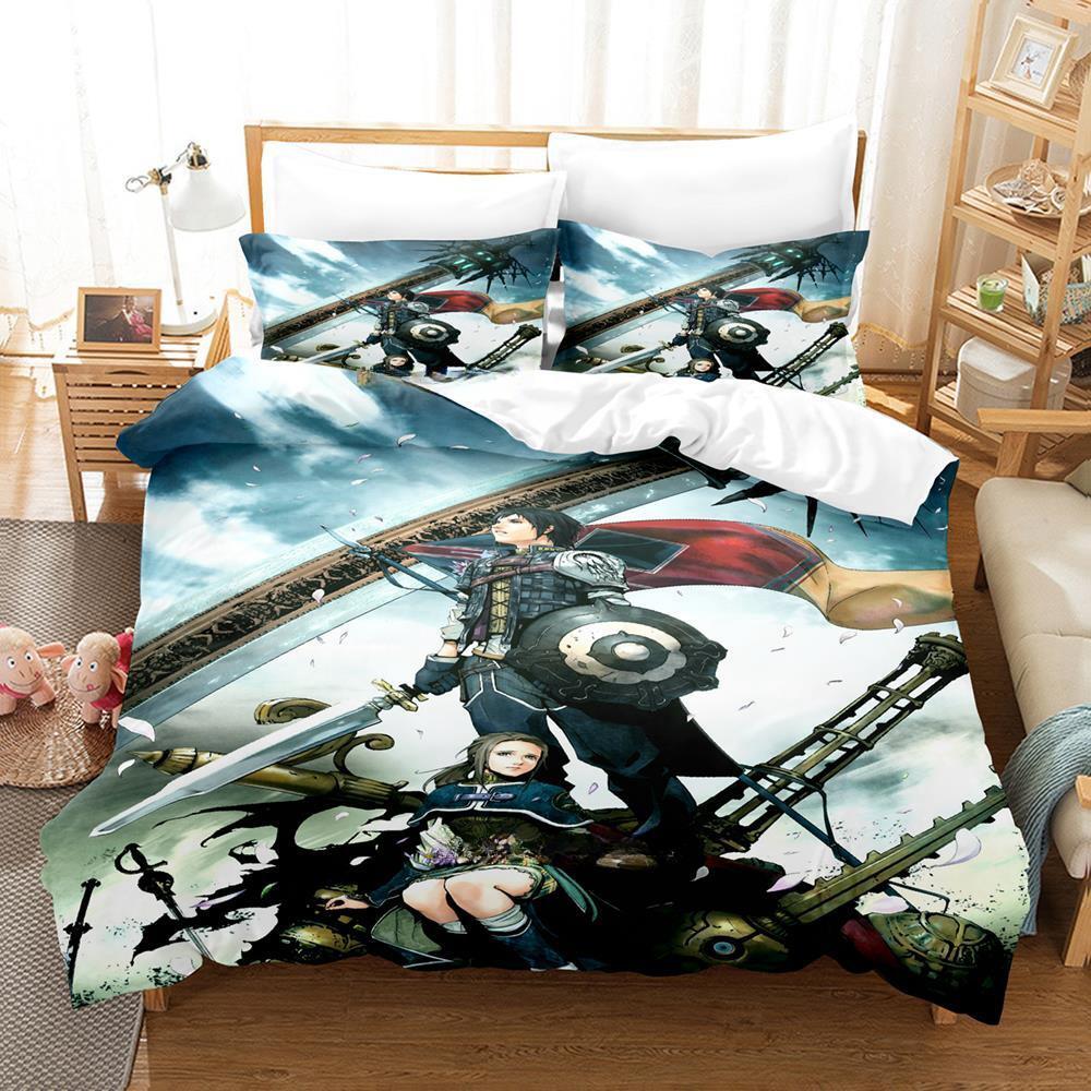 Fashion 3d Print Game The Last Remnant Bedding Set Cartoon  Three-piece Set Adult Kid Bedroom Duvet Cover Sets Home Textile
