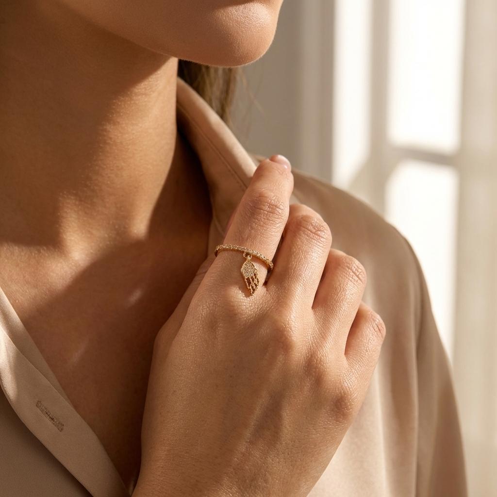 2026 Design Sense Wings Feather Pendant Ring for Women Dainty Sparkling Zirconia Finger Ring Minimalist Daily Accessories