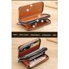 Men's Leather Wallet Large Capacity Billeteras Para Hombre Double Zipper Men Clutch Bag  Male Business Wallet