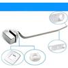 Bathroom Toilet Flush Handle Left Side Replacement 10.6 Inch Polished Chrome Stainless Steel Lever For Smooth Function