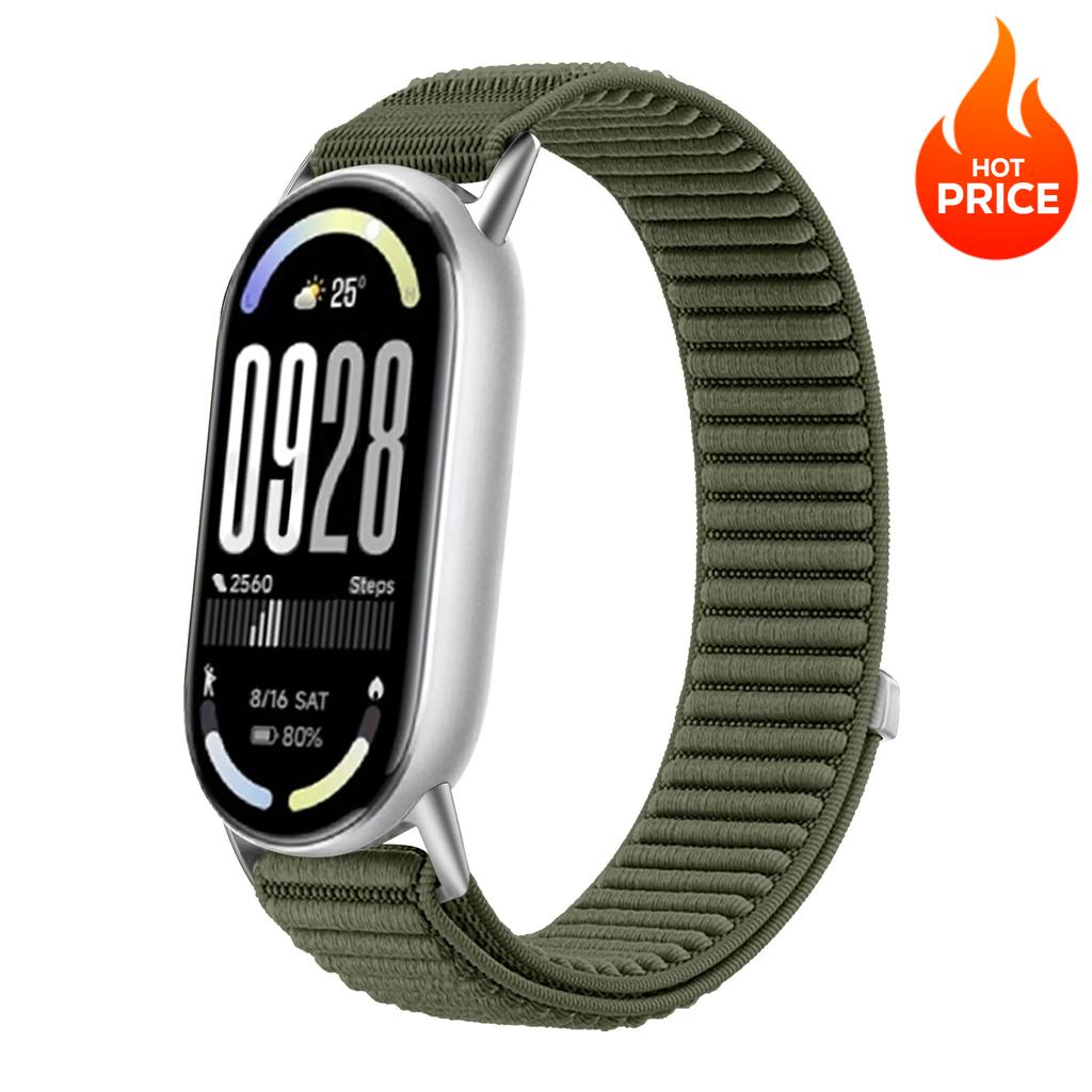 Sports Nylon Strap for Xiaomi Mi Band 10 9 8 Smart Bracelet Wristband Watchband for Mi Band 10 9 Replacement Band Accessories