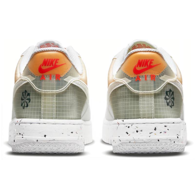Nike Air Force 1 Low Crater White Orange Sneakers DH2521-100