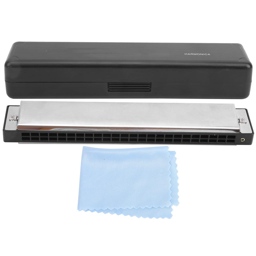 24 Hole Harmonica C Key Octave Tuning Beginner Popular Musical Instrument Supplies