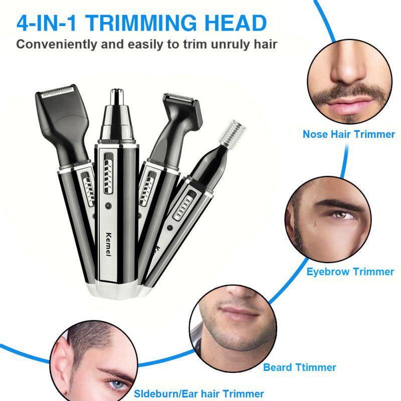4 In 1 USB Rechargeable Professional Nose Ear Hair Trimmer For Men Electric Nostril Nasal Clipper