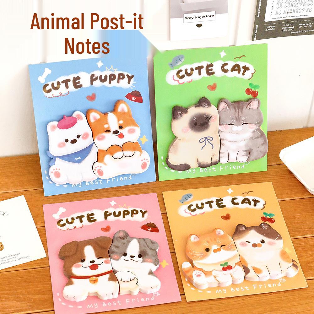 Animal Sticky Notes: Cute Cartoon Memo Pad for Students | High-Value Stationery Gift