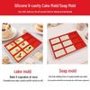 Silicone 9-Cavity Square Mold for Cake, Soap, Mousse, and Large Ice Cubes