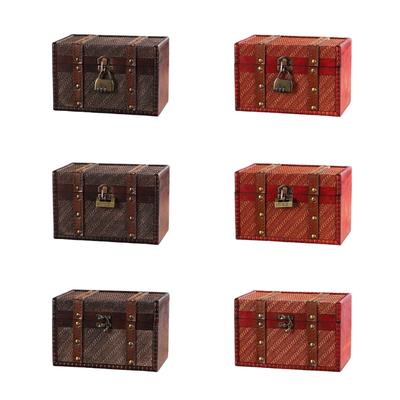 Necklace Storage Box Jewelry Case Vintage Necklace Organizers Wood Texture Suitable for Necklace Earrings Jewelry