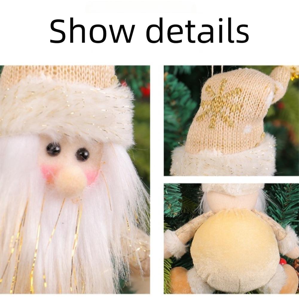Snowman Christmas Tree Pendant Santa Claus Xmas Hanging Doll Plush Elk Ornament  Christmas Party