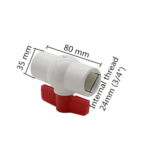 Garden Irrigation Waterstop Switch Water Control Pipe Fittings 1/2" 3/4" 1" 1.25" 1.5" 2" Female Thread PVC Ball Valve Drainage