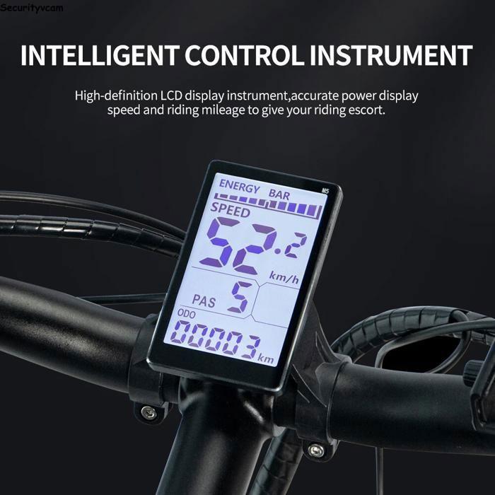 Ridstar-H20 Elektrické kolo s tlustými pneumatikami - Odnímatelná baterie, Hydraulické odpružení, Inteligentní LCD displej pro městské dojíždění a jízdu v terénu