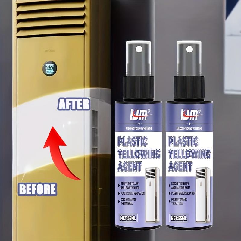 55ML Plastic Yellowing Spray, Strong Formula,Removes Oxidation Damage,Restores Dull Surfaces,Suitable for Air Conditioner Panels