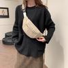 Women Waist Bag Corduroy Student Shoulder Handbag Crossbody Chest Breast Bag Fanny Pack Phone Female Bum Belt Purse