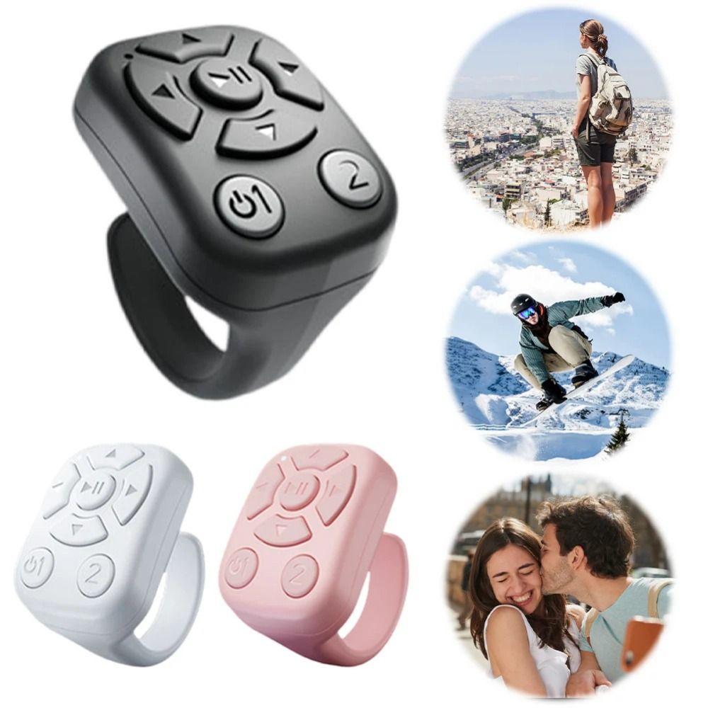 

Portable Auto Clicker Remote Controller Wireless Wireless Selfie Button Photos білий