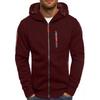 Plus Size Men's Zip Arm Hoodie: Autumn/Winter Sports Casual Sweatshirt Jacket
