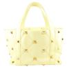 Roman Studs Tote Bag Quilting 2021Stainless Steel Yellow/gold Calfskin Women Used