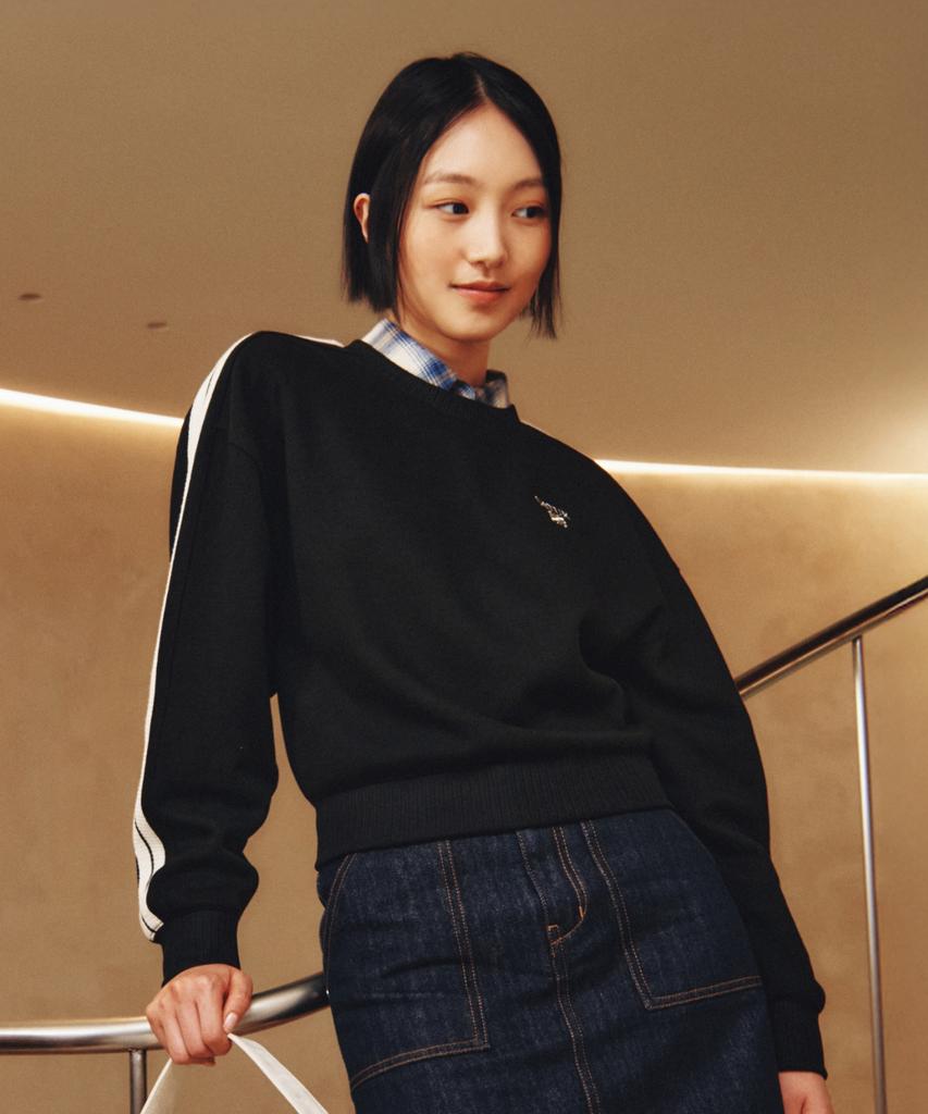 Seteo (W) Lawton Crop Sweatshirt Black