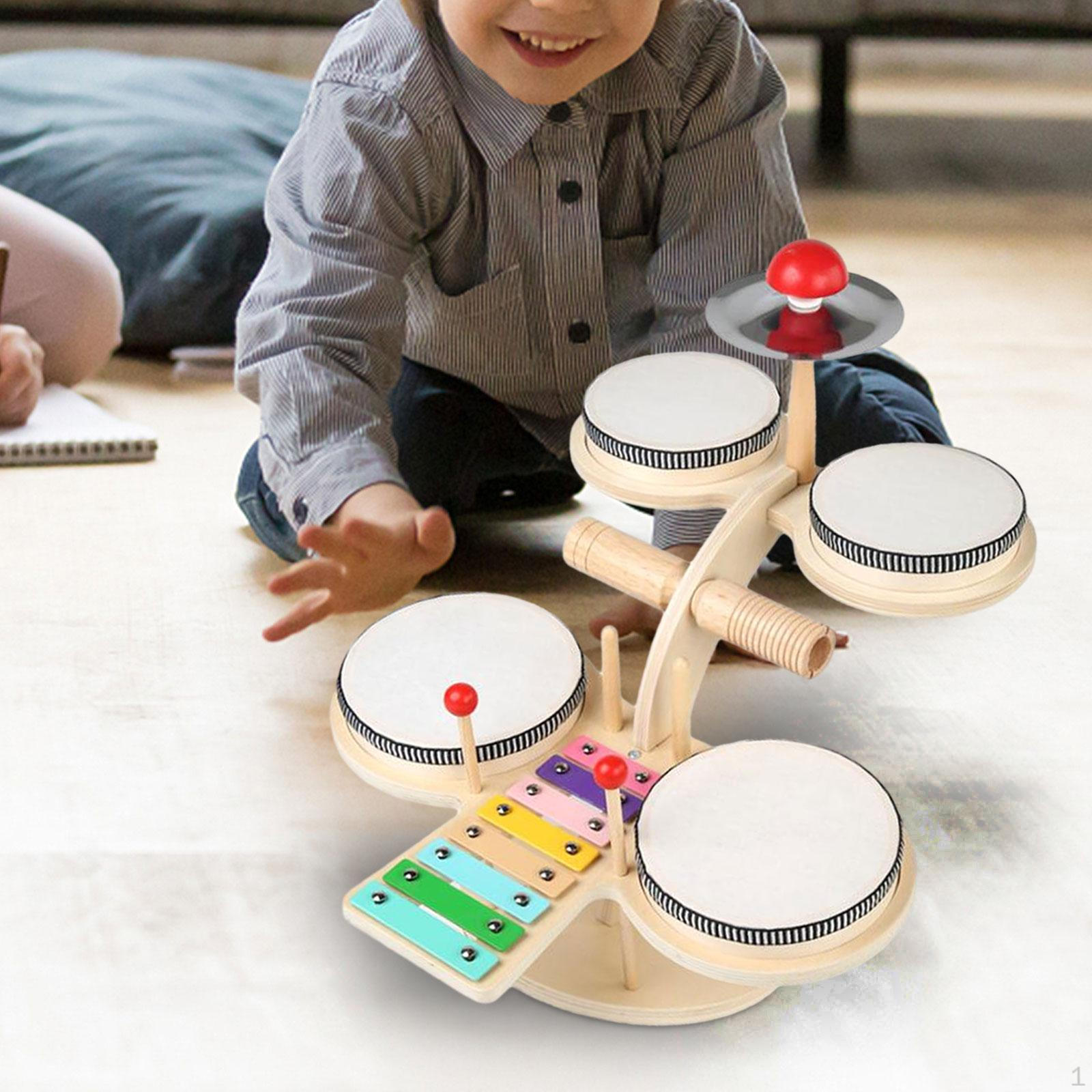 

Барабан Ксилофон Игрушка Музыкальный Инструмент Сенсорный Ударный Детский Набор 41cmx40cmx47cm
