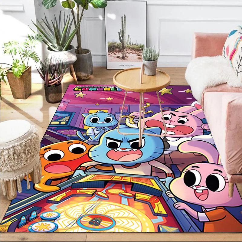 Gum-ball's Amazing World Area Rug Suitable for Indoor And Outdoor,Carpets for Kitchens, Homes, Offices, Living Rooms,Home Decor,Christmas Gift