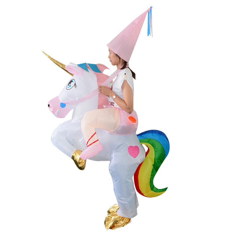 

Inflatable Pegasus Unicorn Zebra Ride-On Costume for Christmas & Halloween One Size