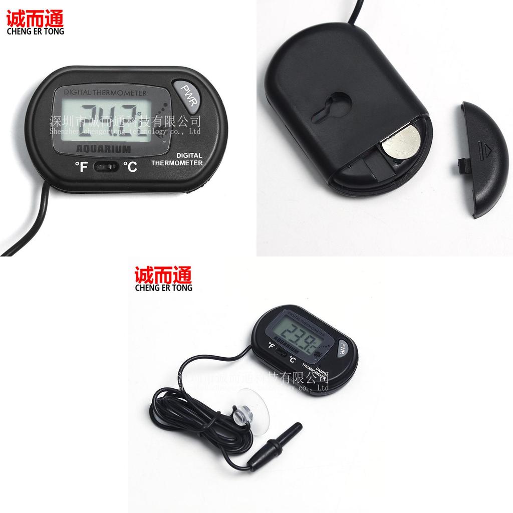 Digital Aquarium Thermometer For Fish Tanks St-3 With Suction Cup And Probe Accurate Temperature Measurement