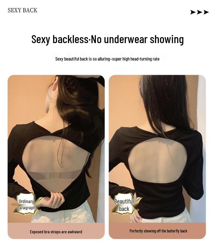 Seamless U-Shaped Backless Bra: Elegant, Padded, Strapless Vest for Small Chests
