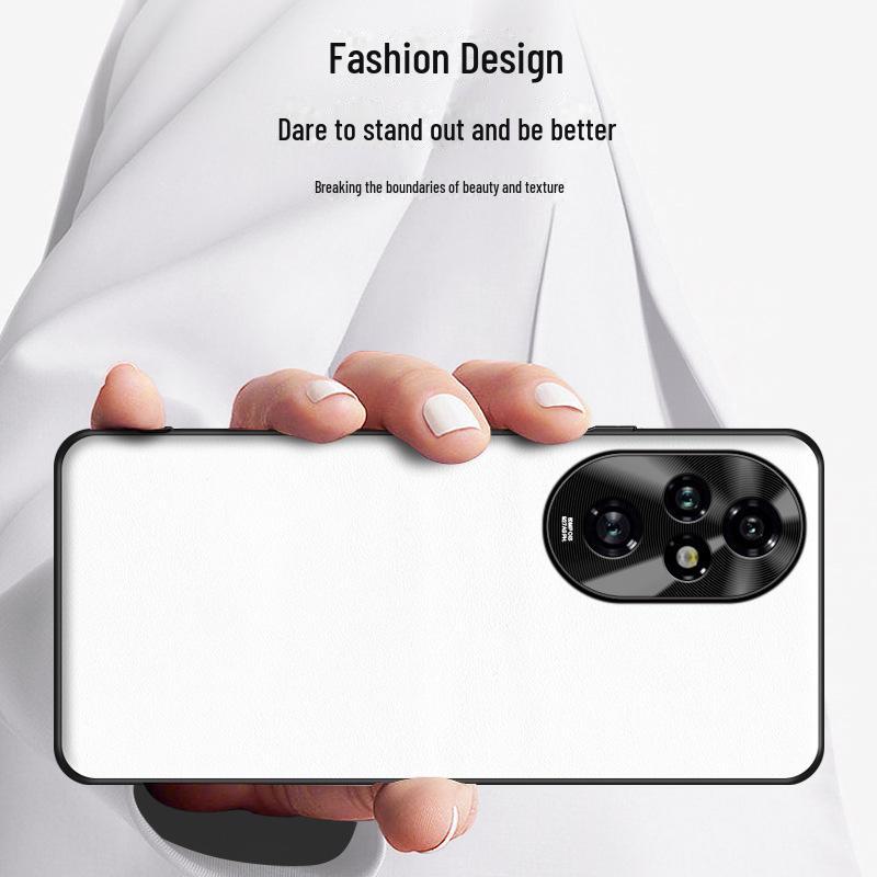 Honor 200pro Liquid Leather Case: Anti-Fall & Anti-Fouling Protection