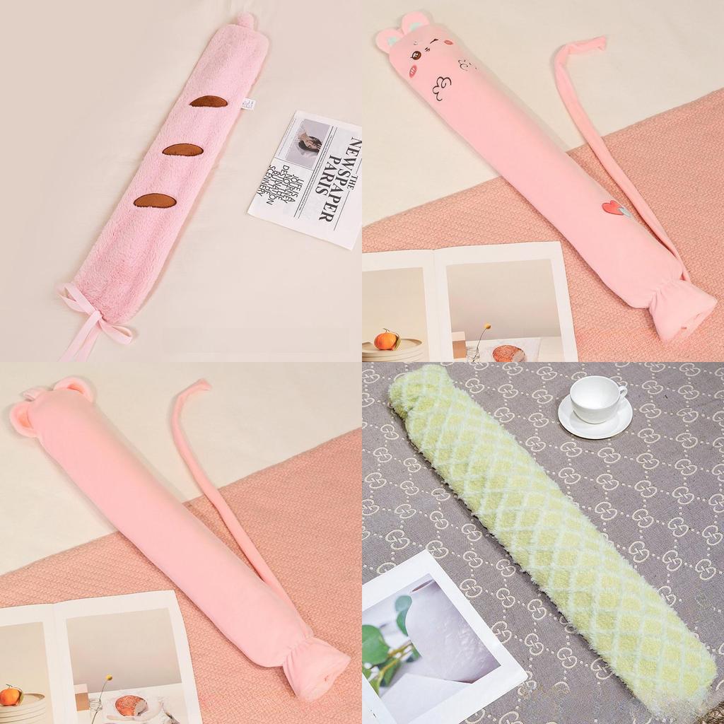 Cartoon Cat Shape Long Hot Water Bag With Soft Short Plush For Warmth And Gift Giving