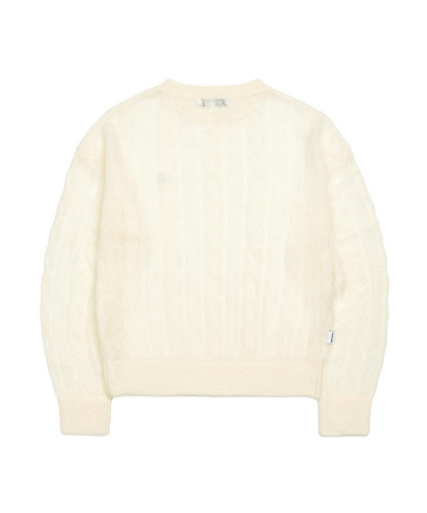 MARK GONZALES Women'S Club See-Through Knit - Ivory