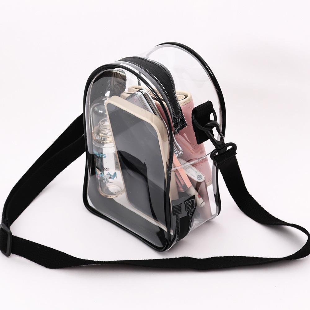 PVC Transparent Single-Shoulder Crossbody Bag - Waterproof, Portable Coin Storage for Gym & Beach