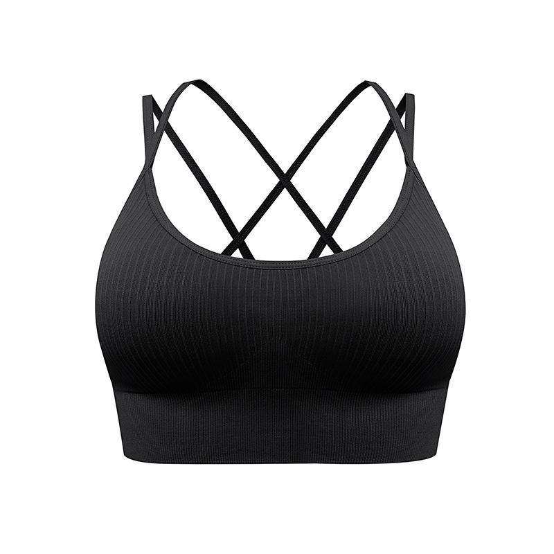 Plus Size Criss-Cross Back Sports Bra for Women - Shockproof, Casual, Fitness, Running, Yoga