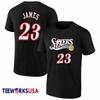 Heißer Verkauf 76ers Nr. 23 JAMES Grafikdruck T-Shirt Herren Damen Streetwear Y2K Harajuku Rundhals Baumwolle Weiches Oberteil Locker Freizeit Oversized Sommer Neues T-Shirt
