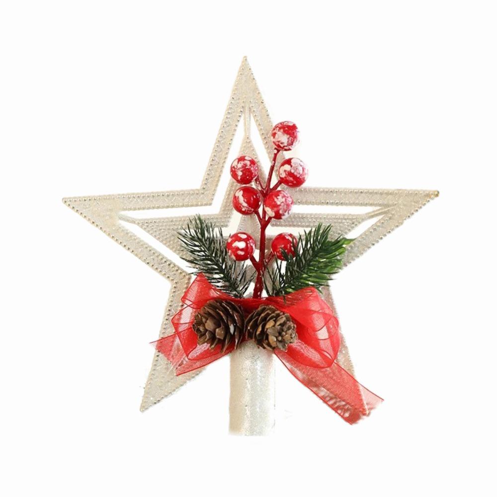 Hollow Out Christmas Tree Top Star White Christmas Tree Ornaments  Christmas Decoration